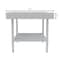 Koolmore 16 Gauge Stainless Steel Commercial Equipment Stand - 360 x 24 Heavy Duty Griddle Stand w/Undershelf EQT-163036 - alternate 3